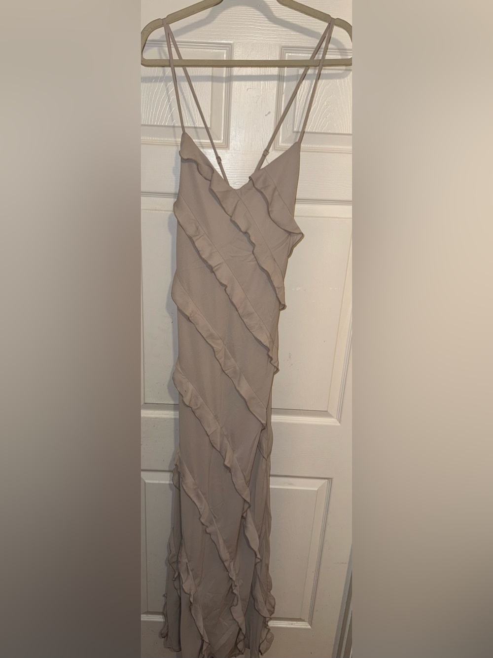 MUMU Weddings Ruffle Slip Maxi Dress - Women - Picture 5 of 9